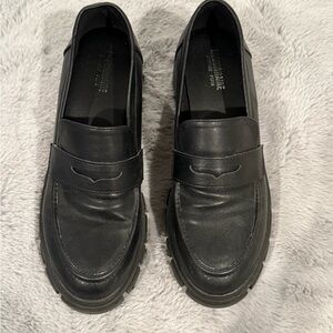 Black Leather Loafers